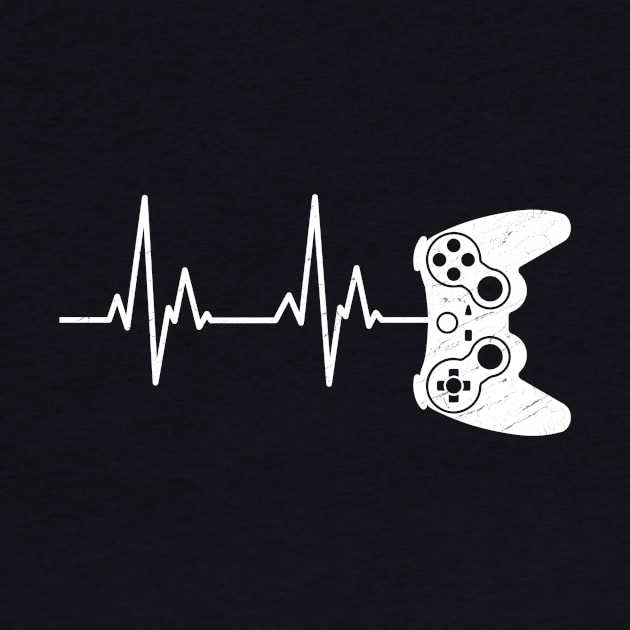 Video Game Shirt Gamer Heartbeat Shirt Video Game Lover by Nikkyta